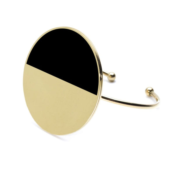 2br0055g-ng Bracciale rigido nero e oro