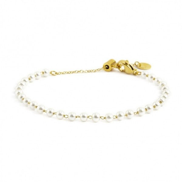 2br0086g-w BRACCIALE CON PERLE 3.30mm
