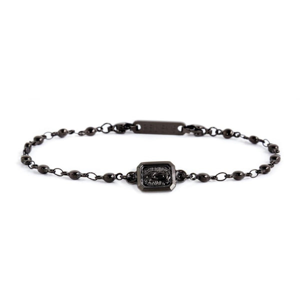 33br0003n Bracciale rettangolare medaglia madonna
