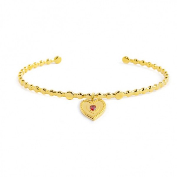 18br174g Bracciale rigido con cuore