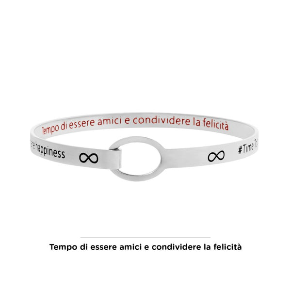 18br060 Bracciale rigido be friends and share happiness