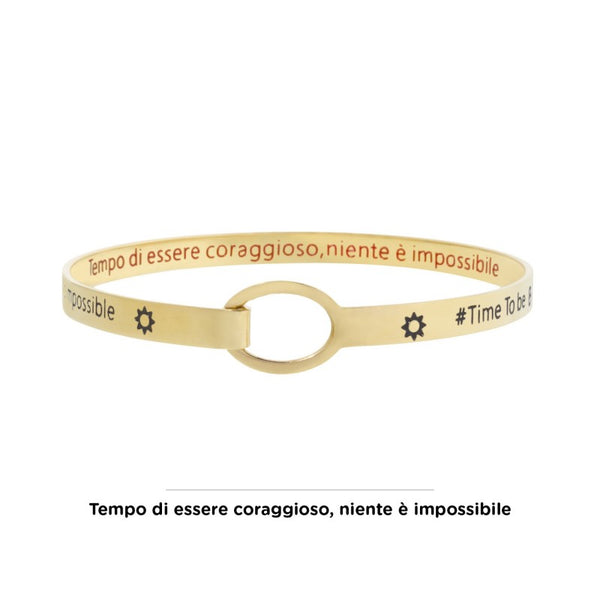 18br057g Bracciale rigido brave nothing is impossibile