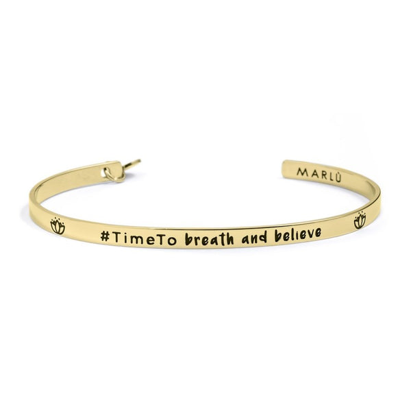 18br108g Bracciale rigido breath and believe