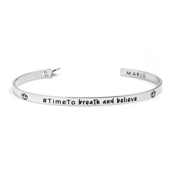 18br108 Bracciale rigido breath and believe