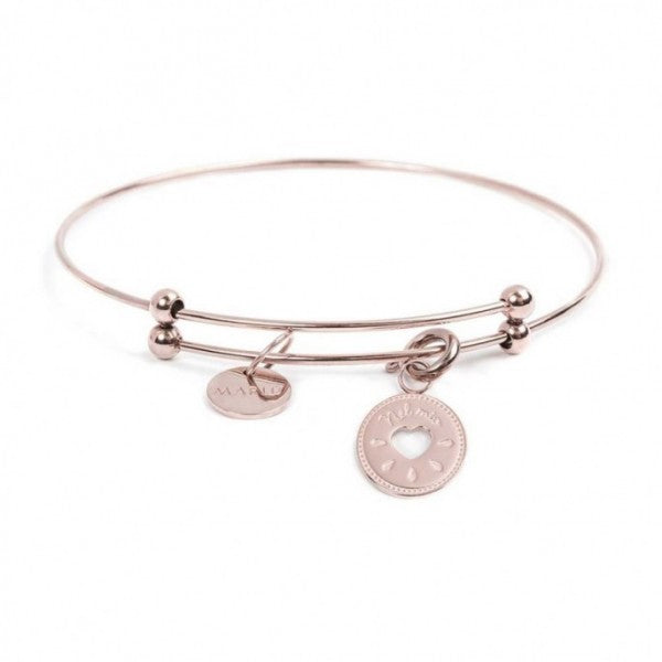 BRACCIALE RIGIDO CON PENDENTE SEMPRE INSIEME - Gioielleria Fondente