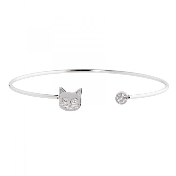 18br080 Bracciale rigido "Gatto"