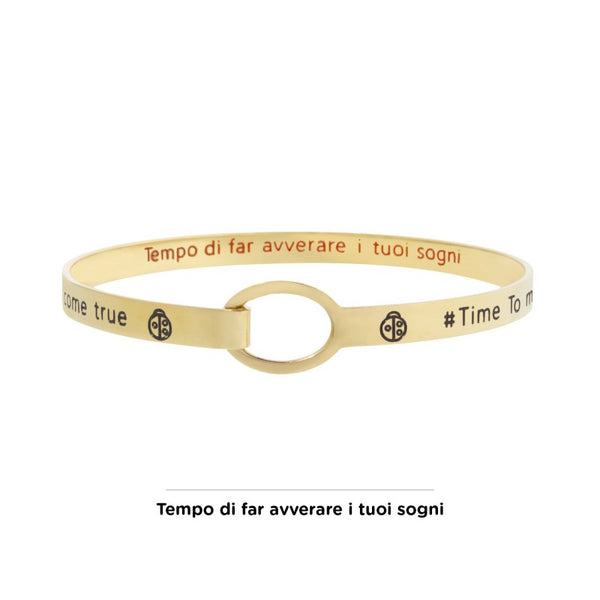 18br061g Bracciale rigido make your dreams come true