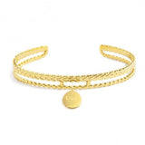 Bracciale Rigido Medaglietta Pendente Rosa Dei Venti - Gioielleria Fondente