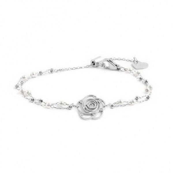 15br073 Bracciale con rosa