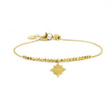 Bracciale Rosa Dei Venti Pendente Con Cristallo Viola Ed Ematite Sfaccettata - Gioielleria Fondente