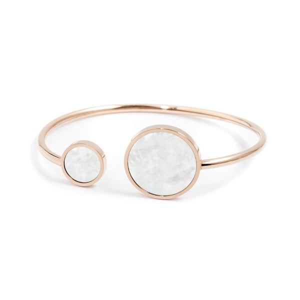 2br0050r-w Bracciale rosè rigido con madreperla
