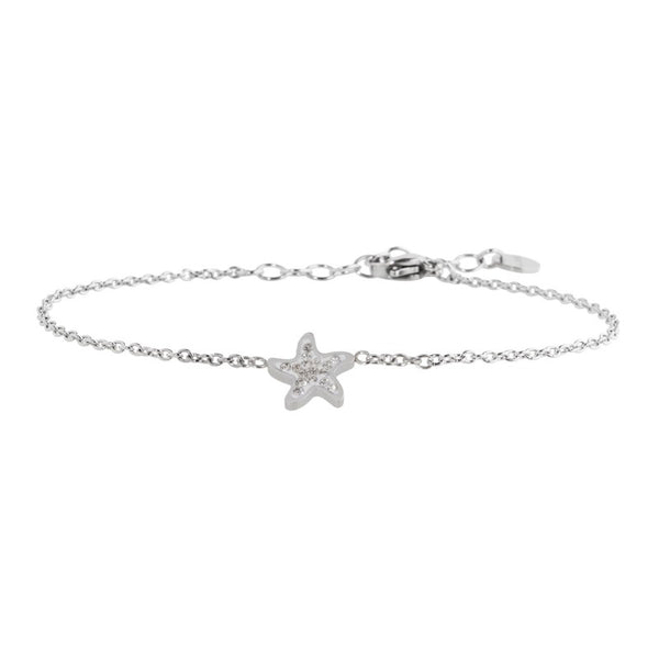 18br074 Bracciale stella marina con strass