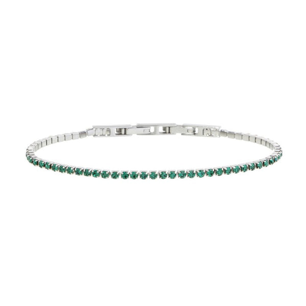 5br0110s Bracciale tennis strass smeraldo