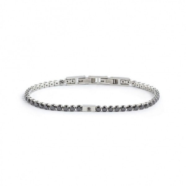 1br0068-n Bracciale con catena tennis