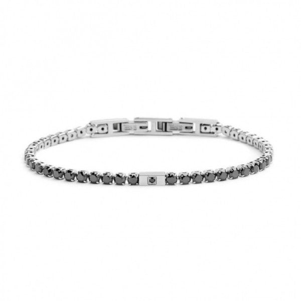 31BR0005N-S BRACCIALE TENNIS ZIRCONI NERI 3MM