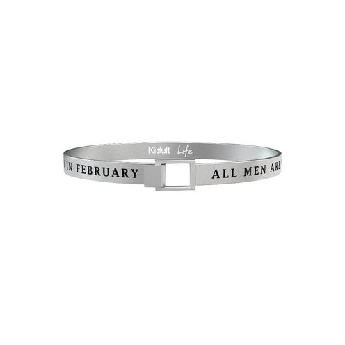 731377 Bracciale Symbols "All men are created equal but only the best are born in february"