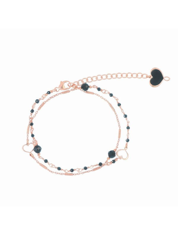 brmes2spxl Bracciale doppio con cuoricini