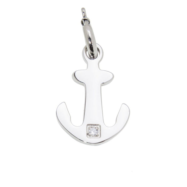 18ch031 Charm ancora con zircone