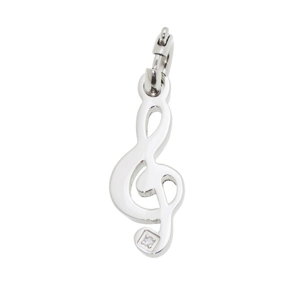 18ch044 Charm chiave di violino zircone