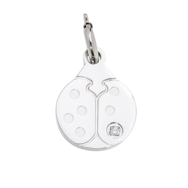 18ch029 Charm coccinella con zircone