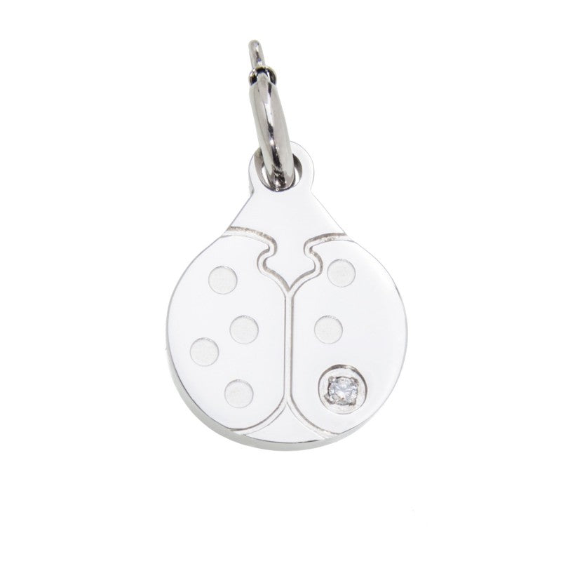 18ch029 Charm coccinella con zircone