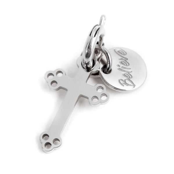33ch0006 Charm croce traforata