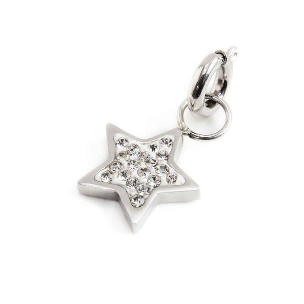 18ch092-w Charm strass bianchi stella
