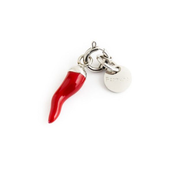 15ch078sr Charm corno medio colore rosso