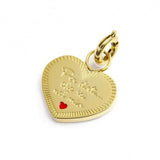 CHARM CUORE CON CRISTALLO BIANCO - Gioielleria Fondente