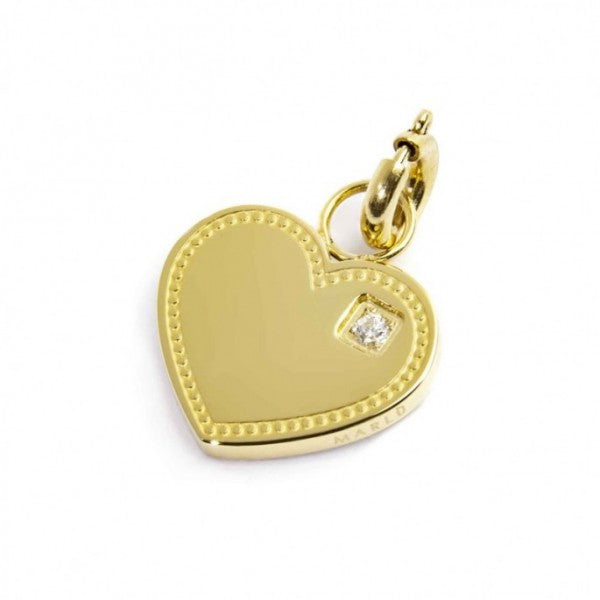 15CH147G CHARM CUORE CON CRISTALLO BIANCO