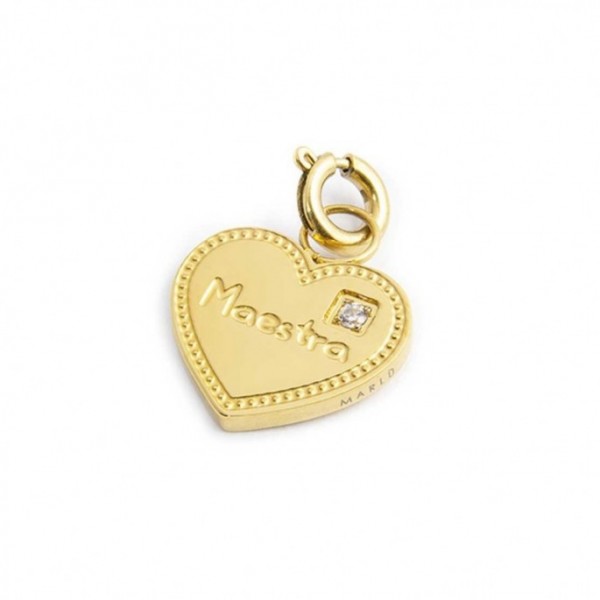 15CH153G CHARM CUORE MAESTRA CON CRISTALLO