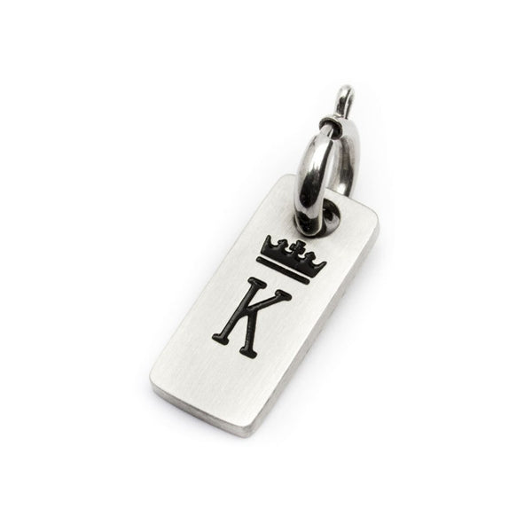 18ch052 Charm in satinato lettera k king