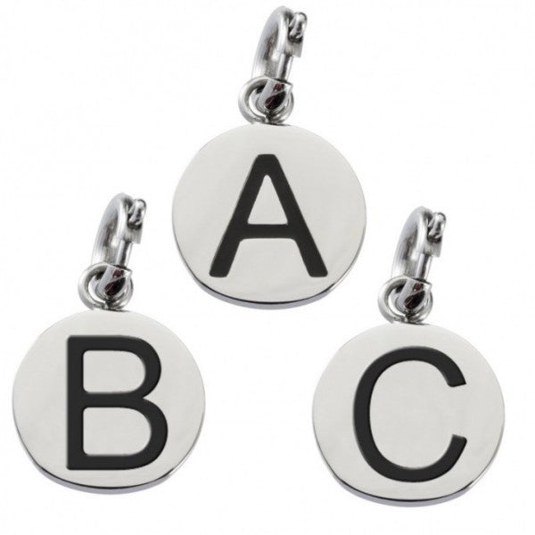 18CH011F Charm lettera F con smalto