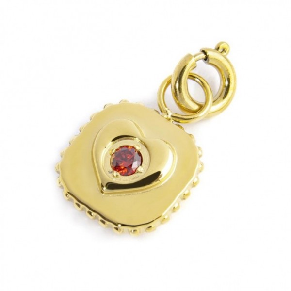 18ch123g Charm "Quadrato con cuore"