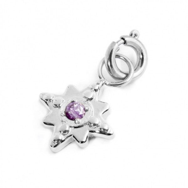 18CH129 CHARM ROSA DEI VENTI CON ZIRCONE VIOLA