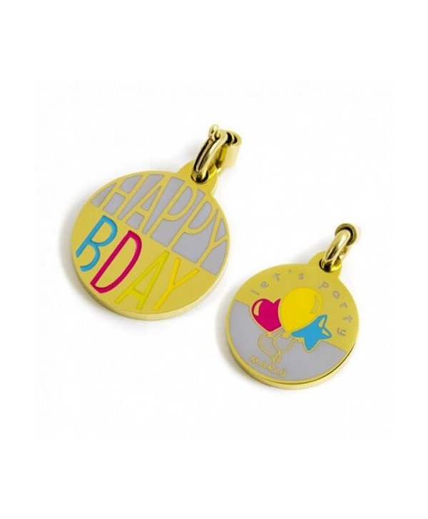 15ch101g Charm happy birthday oro