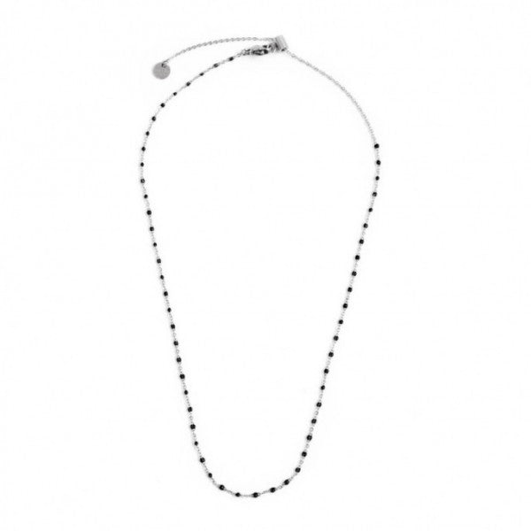 COLLANA CON SMALTO NERO - Gioielleria Fondente