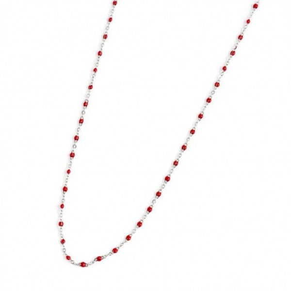 2CA0005-R COLLANA CON SMALTO ROSSO