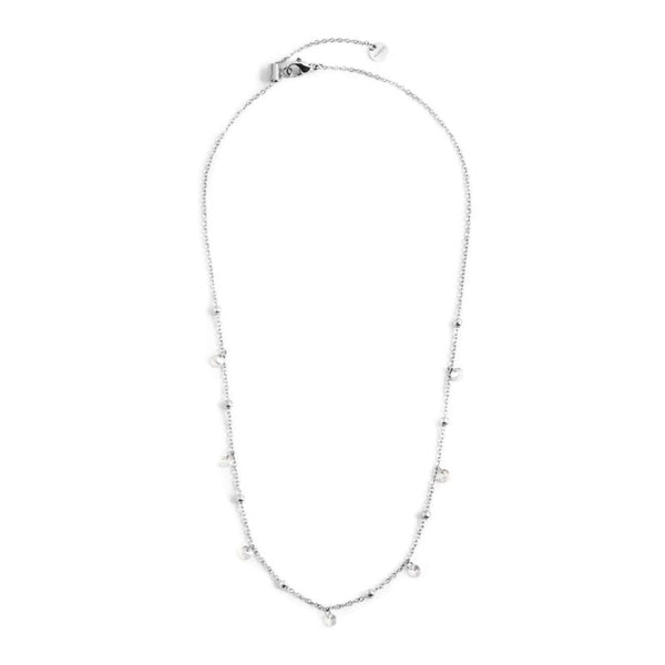 2co0064-w Collana con cristalli bianchi e sfere
