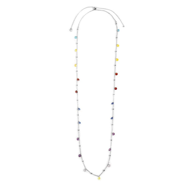 2co0065-rgb Collana con cristalli colorati e sfere