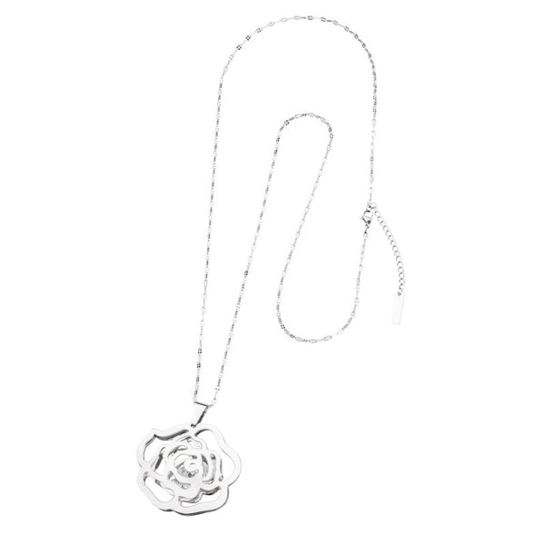 2co0039 Collana rosa con cristalli