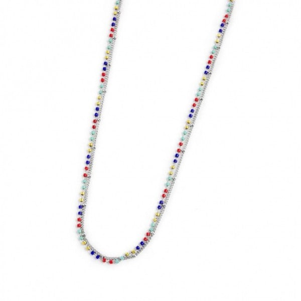 Gioielleria Fondente Collana con catena grumetta e perline