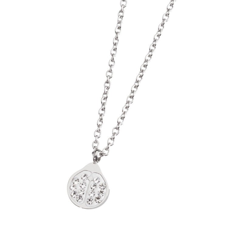 18cn038 Collana coccinella con strass