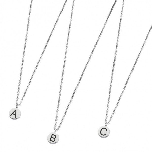 18CN028M Collana con lettera M smaltata