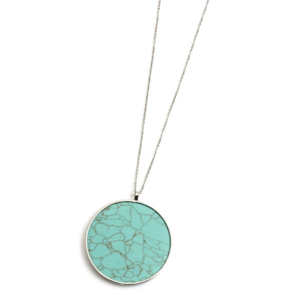 2co0054t Collana con pendente pietra turchese