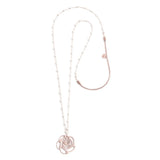Collana con pendente rosa con cristalli - Gioielleria Fondente
