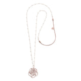 Collana con pendente rosa con cristalli - Gioielleria Fondente