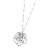 Collana con pendente rosa con cristalli - Gioielleria Fondente