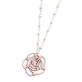 Collana con pendente rosa con cristalli - Gioielleria Fondente