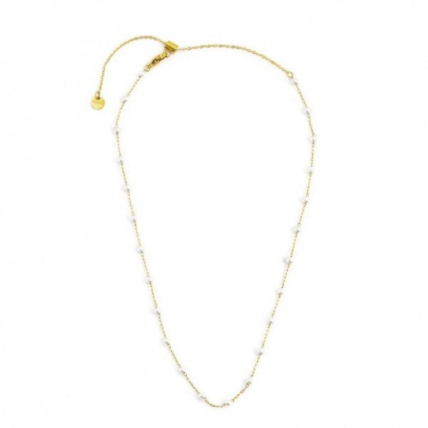 2CA0031G-W COLLANA CON PERLE 3.30MM CATENA 44CM